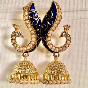 Peacock Filagree FUN Vintage Look Earrings